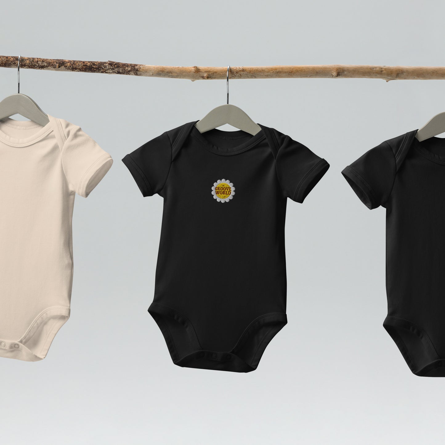 The Groove Worlds Organic cotton baby bodysuit