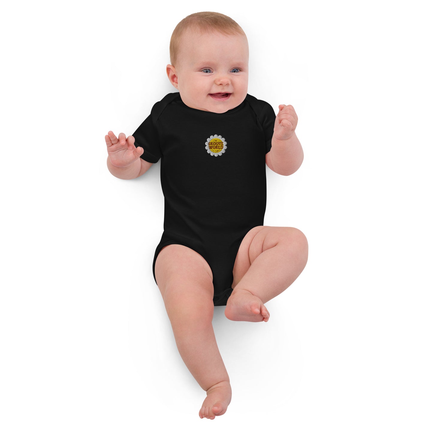 The Groove Worlds Organic cotton baby bodysuit