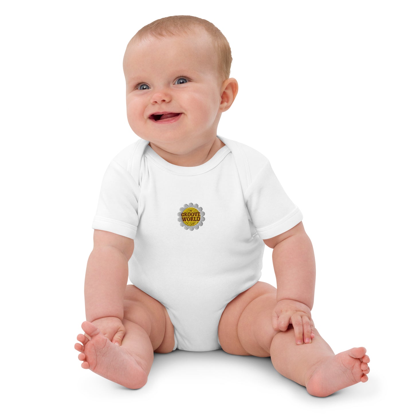 The Groove Worlds Organic cotton baby bodysuit